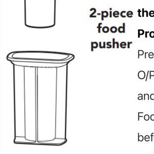 KitchenAid 7 Cup Food Processor PUSH ASSEMBLY KFP0719 Replacement Part Clear